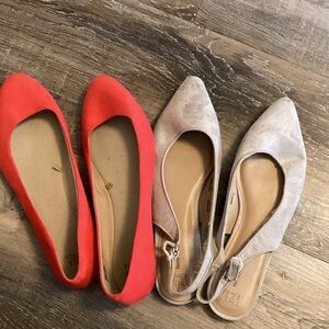 Time and Tru Women's Red and Cream Flats